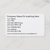 Visitekaartjes voor kinderverzorging (Achterkant)