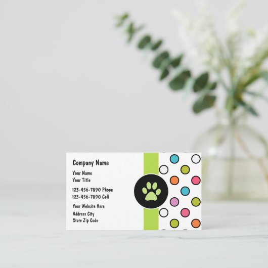 Visitekaartjes voor kinderverzorging (Staand voorkant)