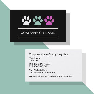 Visitekaartjes voor kinderverzorging