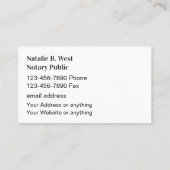 Visitekaartjes voor klassy noteervulpen (Achterkant)