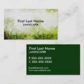 Visitekaartjes voor kunstgroene grunge (Voorkant / Achterkant)