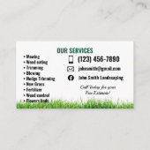 Visitekaartjes voor landschapsarchitectuur (Achterkant)