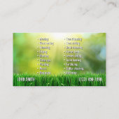 Visitekaartjes voor landschapsarchitectuur (Achterkant)