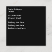 Visitekaartjes voor landschapszwembadservice (Achterkant)