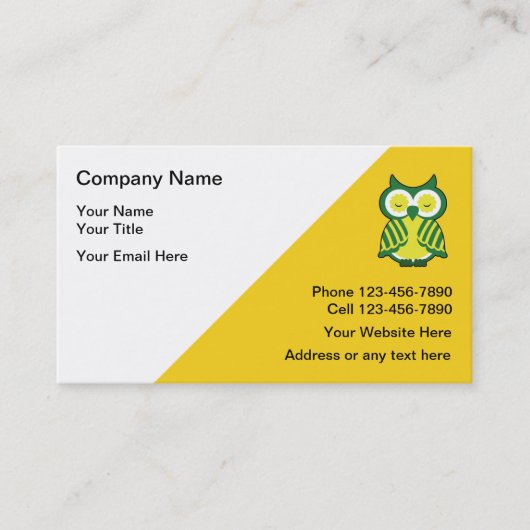 Visitekaartjes voor leerlingengesprekspartner (Voorkant)