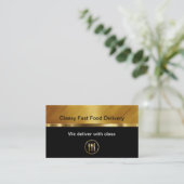 Visitekaartjes voor levering van Classy Food (Staand voorkant)