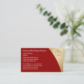 Visitekaartjes voor makelaars in onroerend goed (Staand voorkant)