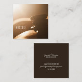 Visitekaartjes voor massagetherapie met warme ston (Voorkant / Achterkant)