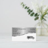 Visitekaartjes voor medisch rolstoelvervoer (Staand voorkant)