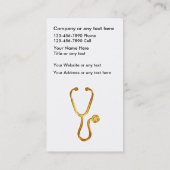 Visitekaartjes voor medische facturering (Achterkant)