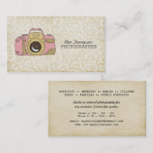 Visitekaartjes voor moderne camera-ontwerpfotograa (Voorkant / Achterkant)