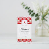 Visitekaartjes voor monogram binneninrichting (Staand voorkant)