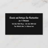 Visitekaartjes voor motorvoertuigen (Achterkant)