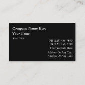 Visitekaartjes voor motorvoertuigen (Achterkant)