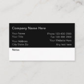 Visitekaartjes voor motorvoertuigen (Achterkant)