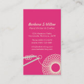 Visitekaartjes voor naaldprikroze crème (Voorkant)