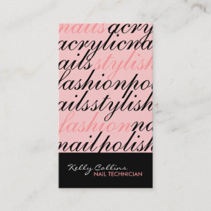 Visitekaartjes voor nageltechnici