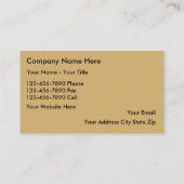 Visitekaartjes voor onroerend goed van klasse (Achterkant)