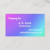 Visitekaartjes voor Paarse tot groene regenbooggra (Voorkant)