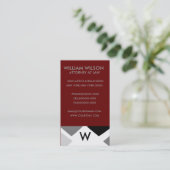 Visitekaartjes voor professionele monogram (Staand voorkant)