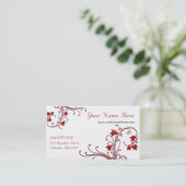 Visitekaartjes voor Red Vine/Maple Leaf Design (Staand voorkant)