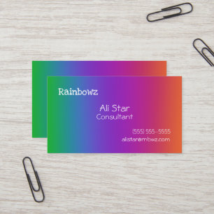 Visitekaartjes voor regenbooggradiënt