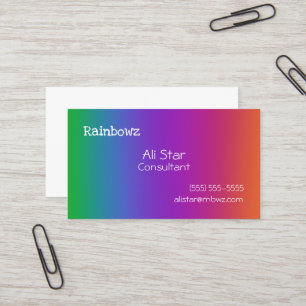 Visitekaartjes voor regenbooggradiënt