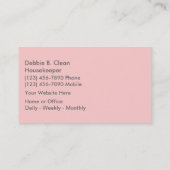 Visitekaartjes voor reinigingsservice (Achterkant)