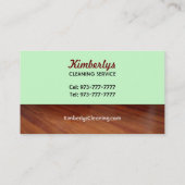 Visitekaartjes voor reinigingsservice (Achterkant)