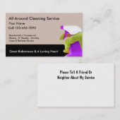 Visitekaartjes voor reinigingsservice (Voorkant / Achterkant)