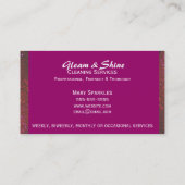 Visitekaartjes voor reinigingsservice (Achterkant)