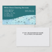 Visitekaartjes voor reinigingsservice (Voorkant / Achterkant)