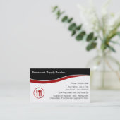 Visitekaartjes voor restaurantvoorziening (Staand voorkant)