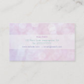 Visitekaartjes voor roze Bokeh-fotografie (Achterkant)