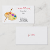 Visitekaartjes voor schilderpenseel of tekenverf (Voorkant / Achterkant)