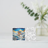 Visitekaartjes voor skiërs (Staand voorkant)