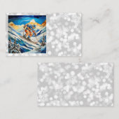 Visitekaartjes voor skiërs (Voorkant / Achterkant)