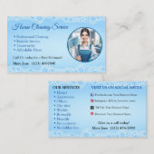 Visitekaartjes voor thuisschoonmaakservice (Voorkant / Achterkant)