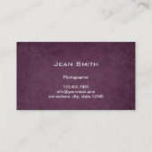 Visitekaartjes voor  violetDamasfoto's (Achterkant)