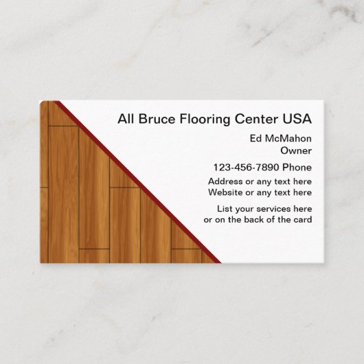 Visitekaartjes voor vloerbedekking (Voorkant)