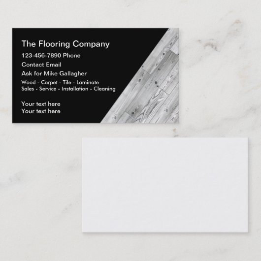 Visitekaartjes voor vloerreiniging en -installatie (Voorkant / Achterkant)