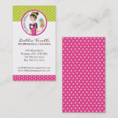 Visitekaartjes voor Whimsical Cleaning Services (Voorkant / Achterkant)