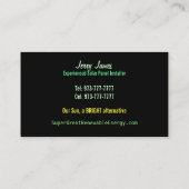 Visitekaartjes voor zonnepanelen (Achterkant)