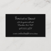 Visitekaartjes voor zwart/wit Floral ontwerp (Achterkant)