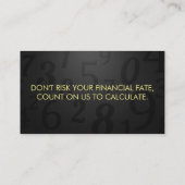 Visitekaartjes voor zwarte accountants (Achterkant)