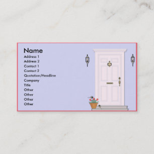 Visitekaartjes vooraan