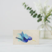 VISITEKAARTJES WATERVERF HUMMING BIRD (Staand voorkant)