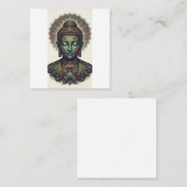 VisitekaartjeVredige Boeddha Dhamma Kunst - Profes Vierkante Visitekaartje (Voorkant / Achterkant)