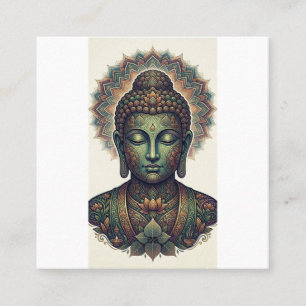 VisitekaartjeVredige Boeddha Dhamma Kunst - Profes Vierkante Visitekaartje