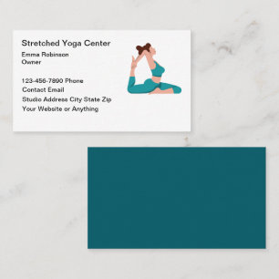 Visitenkaartjes voor fitness- en yogaleraar visitekaartje